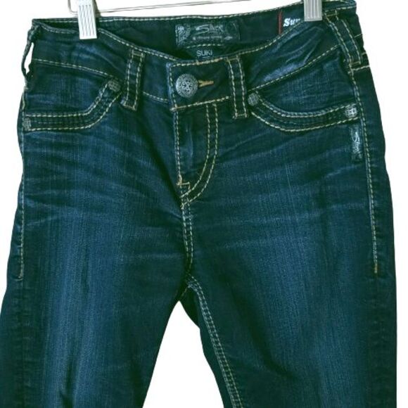 Silver Jeans Women 26 x 29 Suki Super Skinny Super Stretch Blue Denim Pants - Picture 2 of 9
